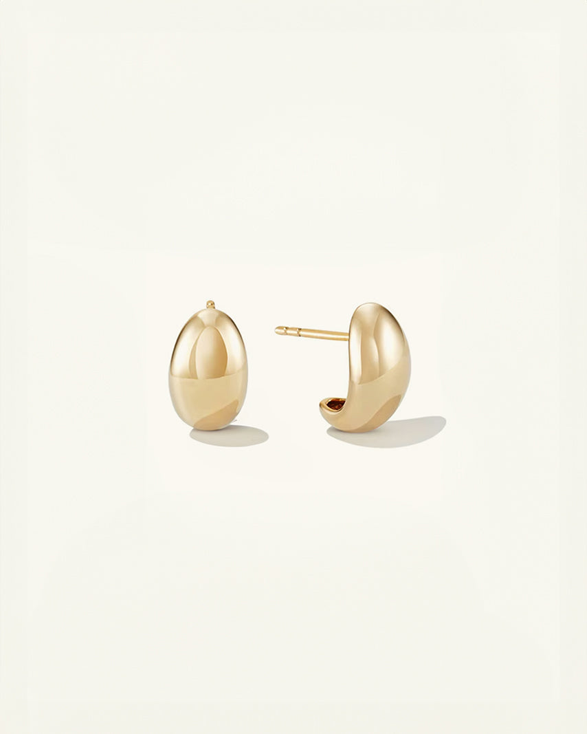 Waterproof gold teardrop stud earrings – hypoallergenic and tarnish-free