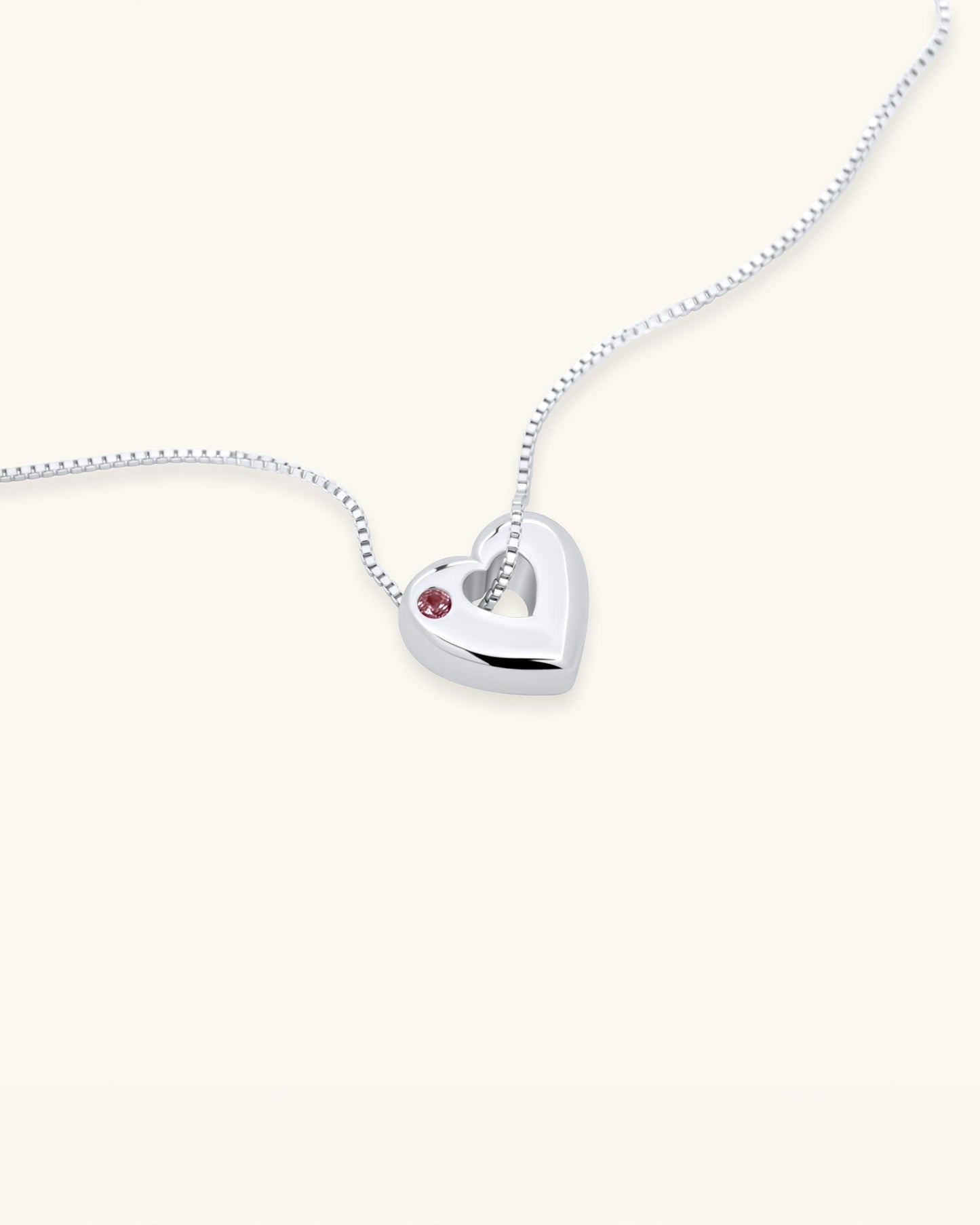 June Birthstone Necklace – Alexandrite Heart Pendant