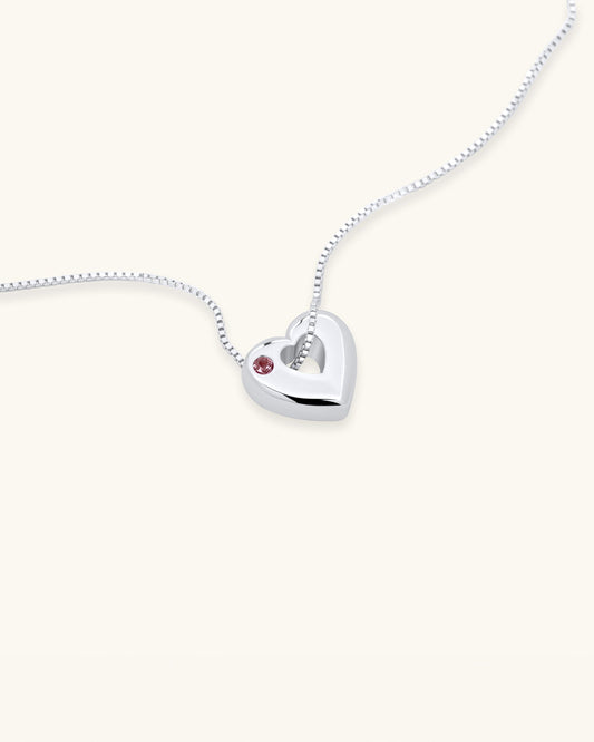 June Birthstone Necklace – Alexandrite Heart Pendant