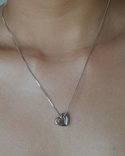 June Birthstone Necklace – Alexandrite Heart Pendant