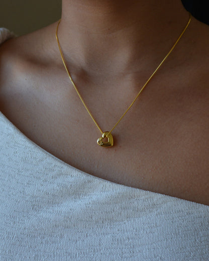 November Birthstone Necklace – Citrine Heart Pendant
