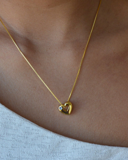 December Birthstone Necklace – Tanzanite Heart Pendant