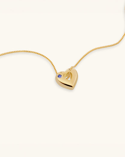 December Birthstone Necklace – Tanzanite Heart Pendant
