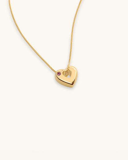 June Birthstone Necklace – Alexandrite Heart Pendant