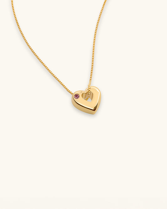 June Birthstone Necklace – Alexandrite Heart Pendant