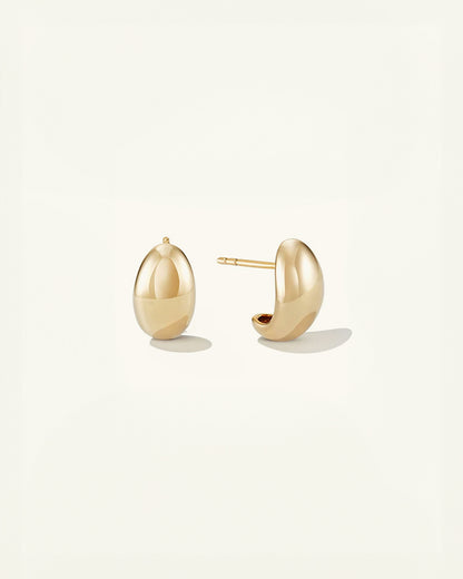 Waterproof gold teardrop stud earrings – hypoallergenic and tarnish-free