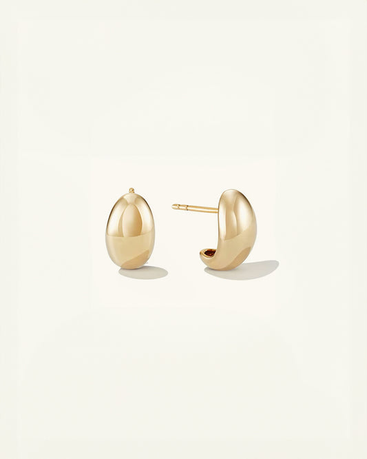 Waterproof gold teardrop stud earrings – hypoallergenic and tarnish-free